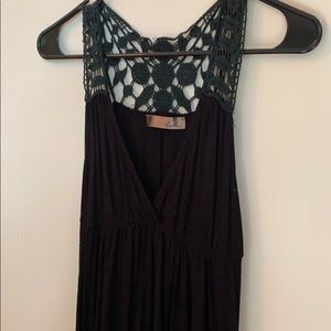 Black lace top tank